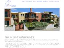 Tablet Screenshot of erodios-apartments.com